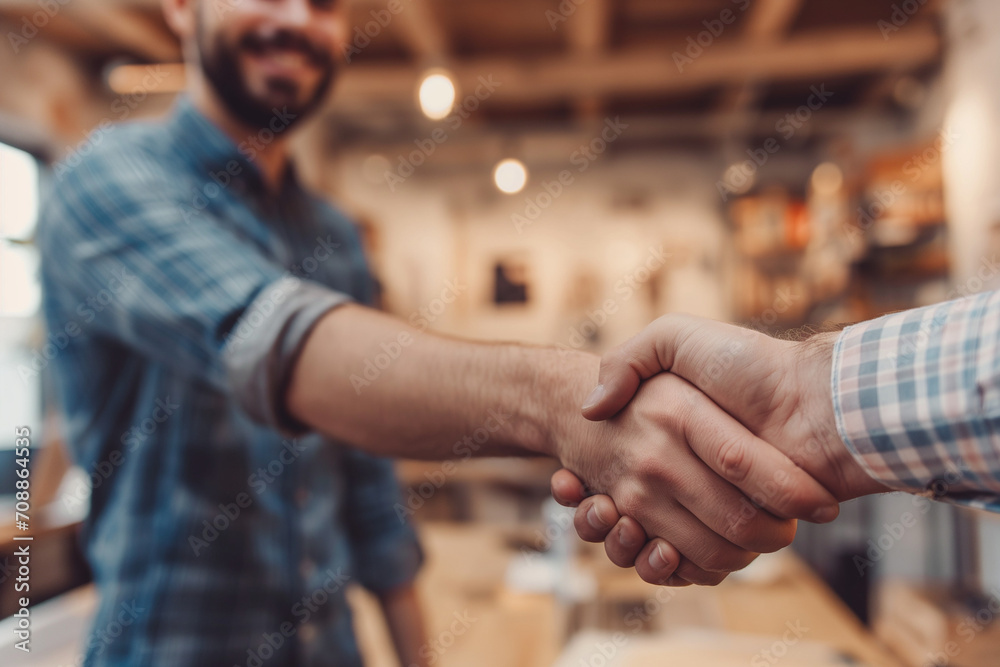 two people shaking hands in the office two people shaking hands in the office