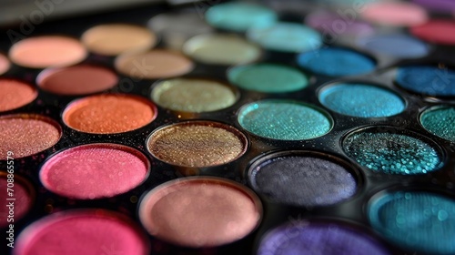 multi-colored eyeshadow palette for women