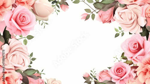 Floral frame with decorative flowers, decorative flower background pattern, floral border background