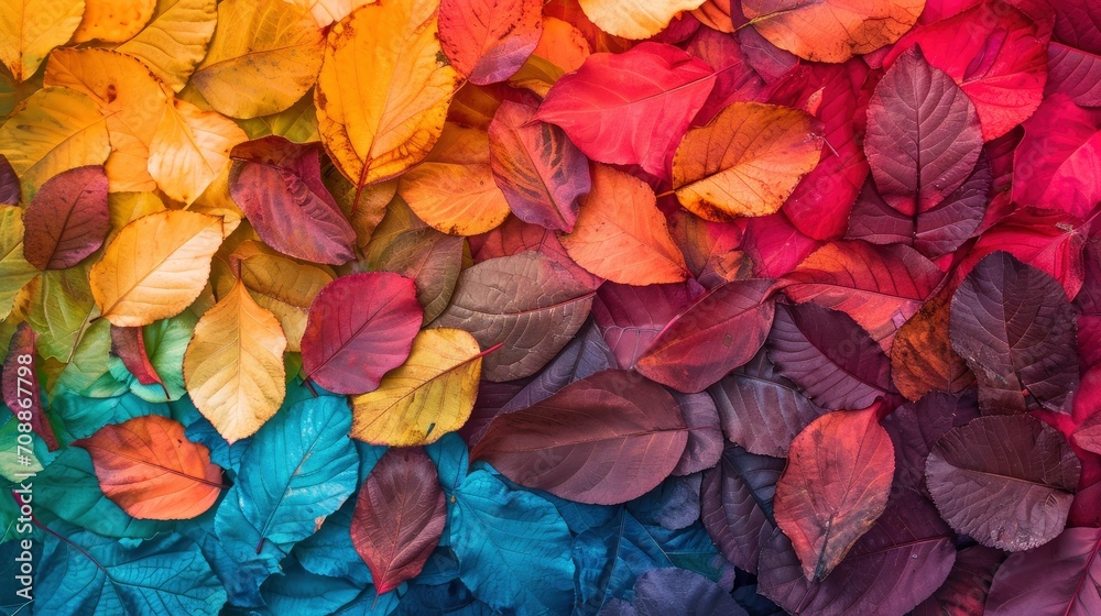 Abstract bright autumn leaf background