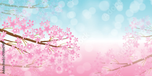 桜 春 水彩 背景
