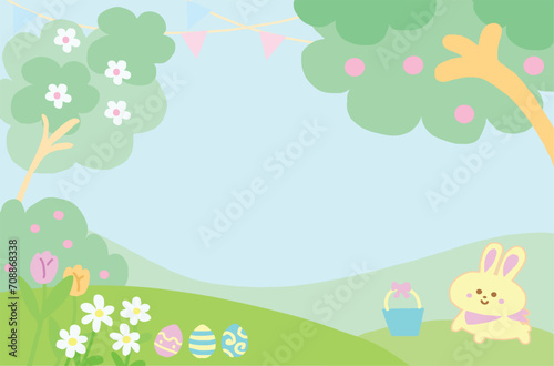 Background for Easter Day cartoon style.