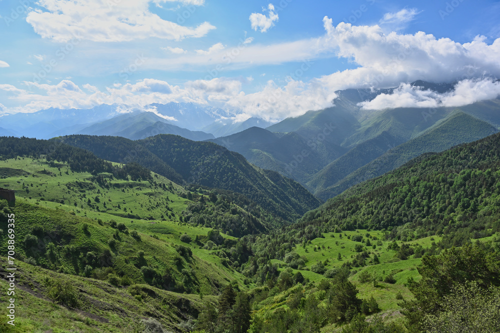 Egikal mountain valley on a summer day