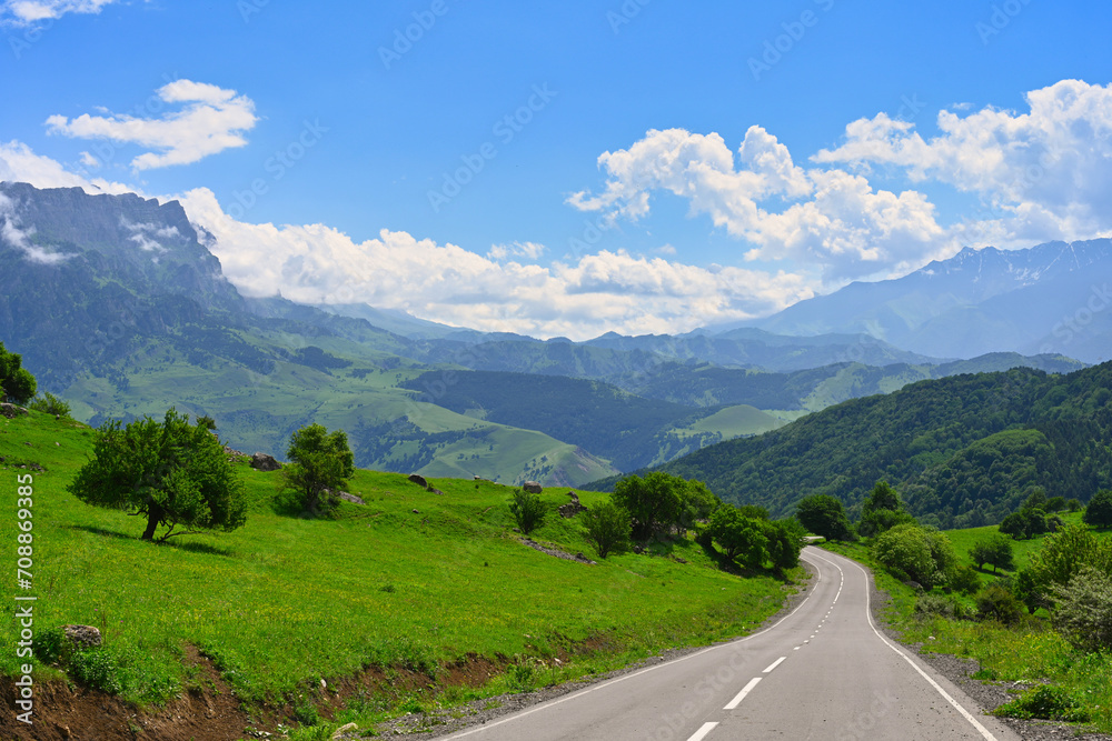 Mountain highway to the beautiful Egikal valley