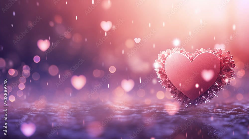 valentine day background shiny pink heart