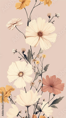 Wallpaper Mural floral background for smartphones Torontodigital.ca