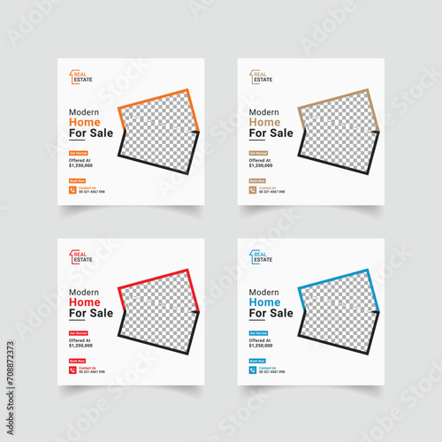 Home sale social media banner template