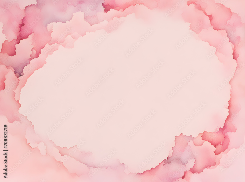 Obraz premium pastel-pink-watercolor-background-features-a-central-blank-space-embracing-minimalism-favored