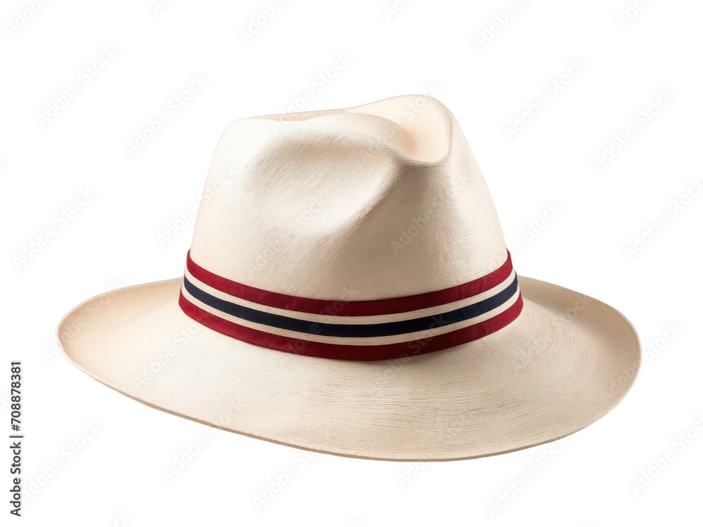 Cream widebrimmed hat isolated on a transparent background Cream widebrimmed hat isolated on a transparent background
