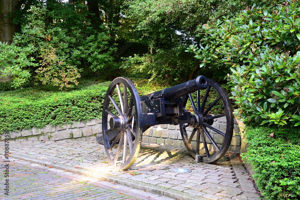 Historical Cannon in Castle and Park Ritzebüttel in the Town Cuxhaven, Lower Saxony
