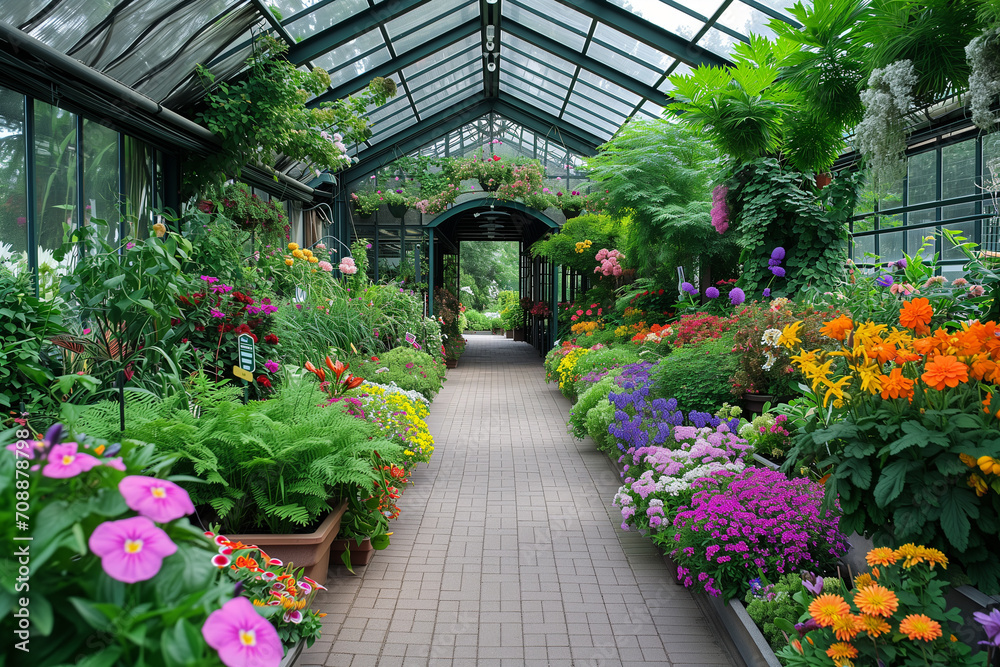 A Dedicated Gardener Nurtures a Tapestry of Vibrant Flowers, Cultivating Nature's Beauty with Precision and Passion.