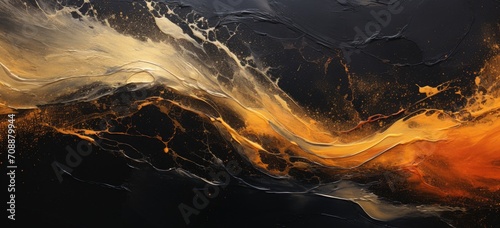 abstract gold liquid texture and natural black marble