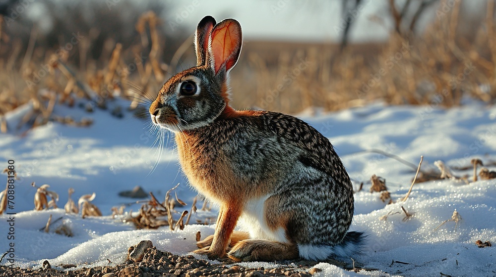 Obraz premium rabbit in the snow