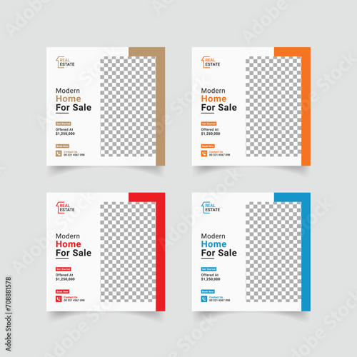 Home sale social media banner template