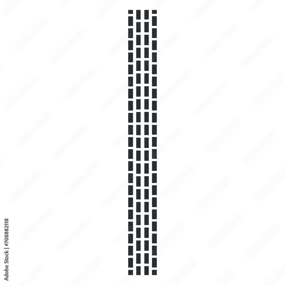 Sample of car tire pattern on white background