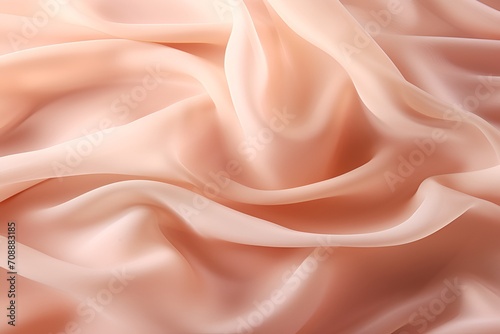Apricot-colored silky smooth fabric with a subtle sheen