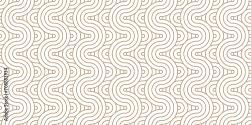 Modern diamond geometric ocean spiral pattern and abstract circle wave line. Brown seamless tile stripe geometric overlapping create retro square line backdrop pattern background. Overlapping Pattern.
