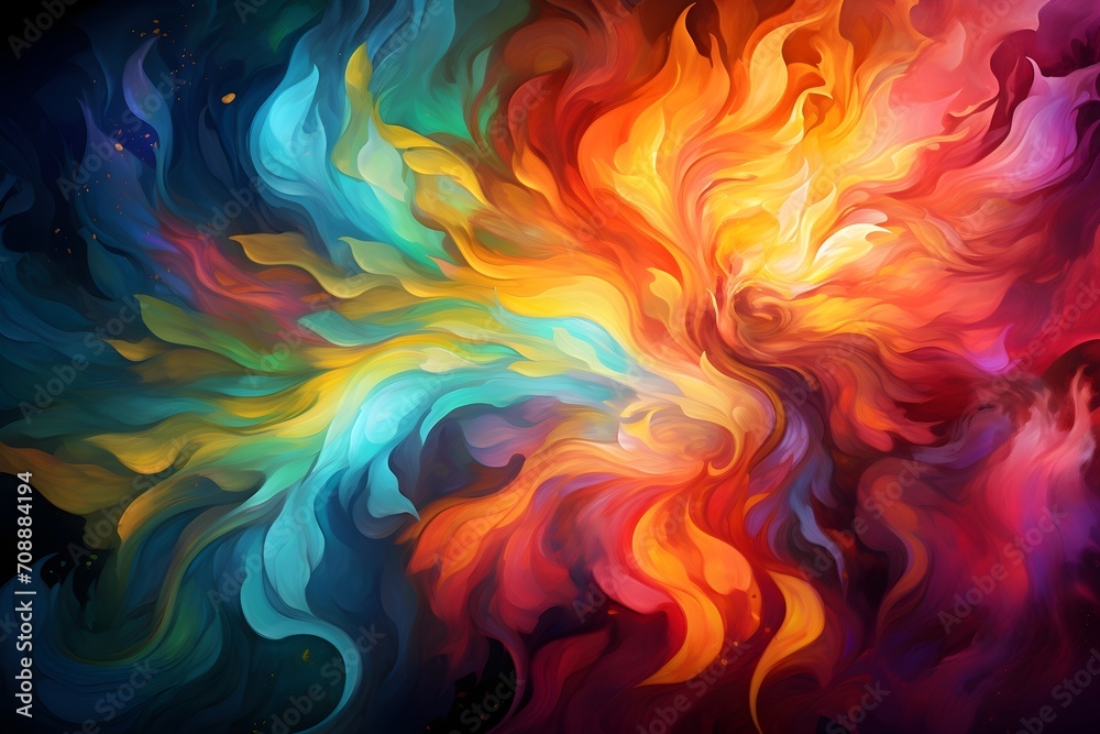 Obraz premium Colorful flames