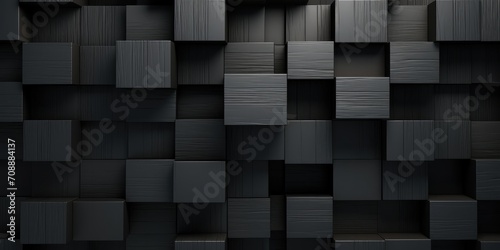3D cubes black wood texture for backdrop block stack.