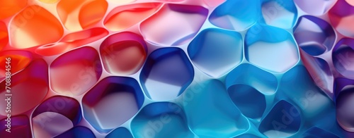 Colorful scientific concepts polymer plastic abstract background.