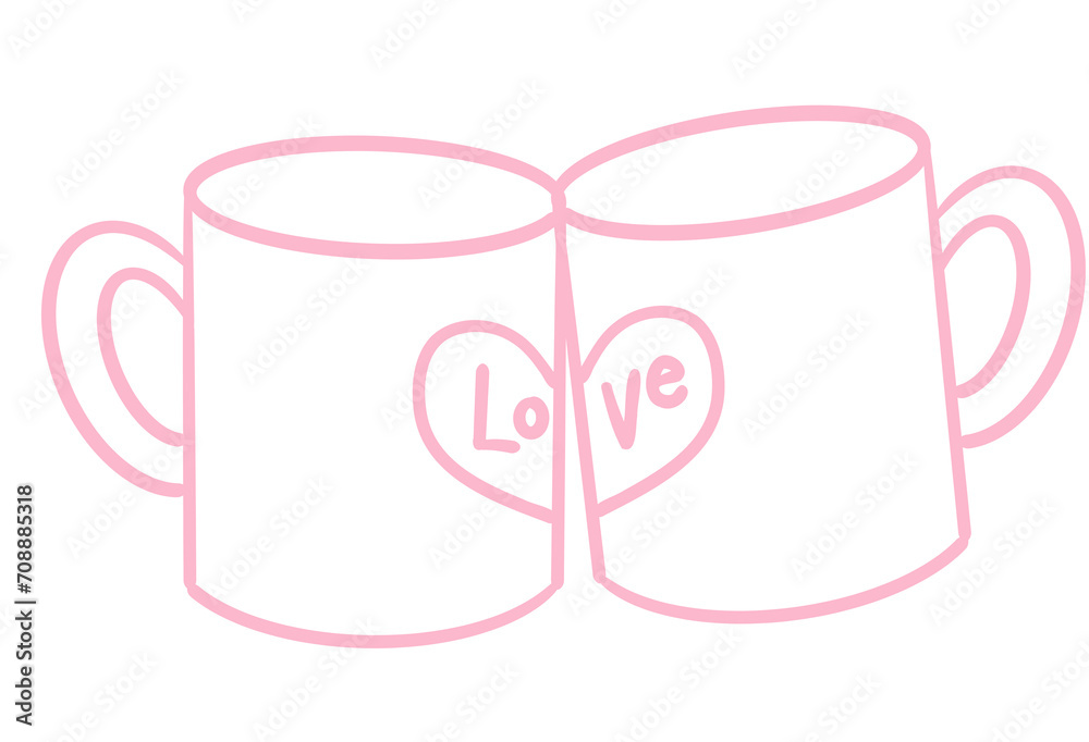 valentines_couple love mugs_doodle