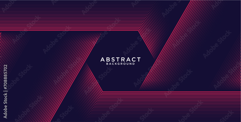 dark purple abstract background with polygon glowing geometric lines. Shiny purple diagonal rounded lines pattern. Suit for presentation, banner, cover, web, flyer, poster, brochure.