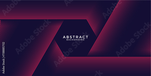 dark purple abstract background with polygon glowing geometric lines. Shiny purple diagonal rounded lines pattern. Suit for presentation, banner, cover, web, flyer, poster, brochure.