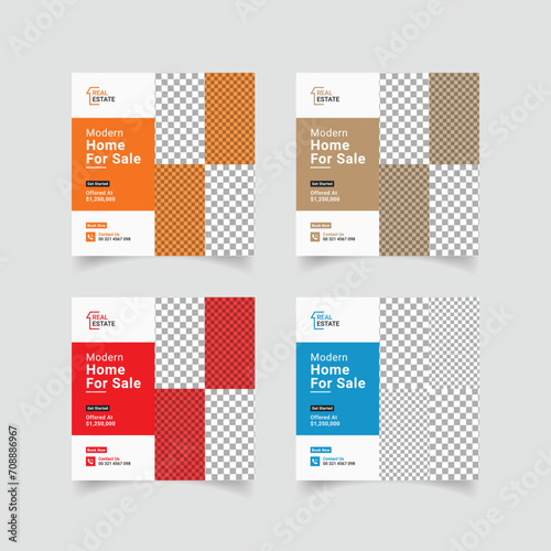Home sale social media banner template