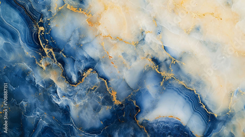 Royal blue & pale yellow marble background
