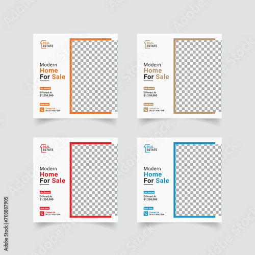Home sale social media banner template