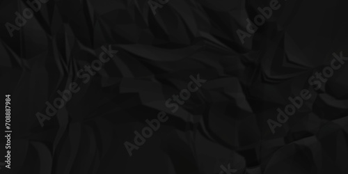  Abstract dark black paper crumpled texture. Black fabric textured crumpled. black paper background. panorama black wrinkly paper texture background, crumpled pattern texture.