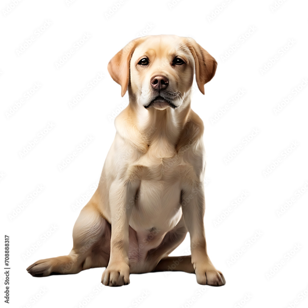 Full body Labrador Retriever isolated on transparent or white background Full body Labrador Retriever isolated on transparent or white background