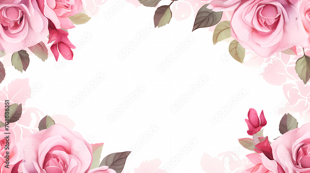 Beautiful pink rose bouquet flowers background, symbol of Valentine's Day, wedding, love