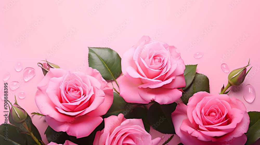 Beautiful pink rose bouquet flowers background, symbol of Valentine's Day, wedding, love Beautiful pink rose bouquet flowers background, symbol of Valentine's Day, wedding, love