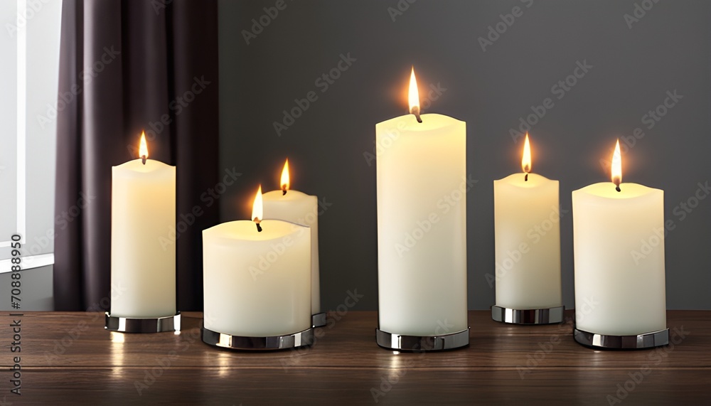 candles on a dark background