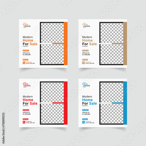 Home sale social media banner template