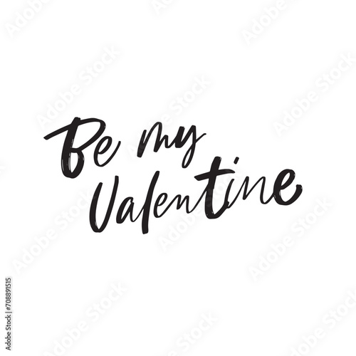 Lettering handwriting brush pen phrases Valentines Day. Vector scripts