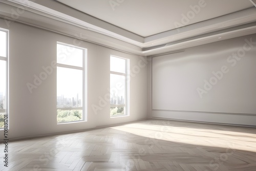 empty room with windows