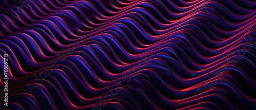 Futuristic zigzag waves in neon purple and blue.