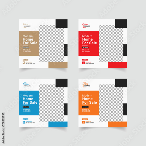 Home sale social media banner template