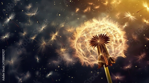 photorealistic high detailed a perfect dandelion flower