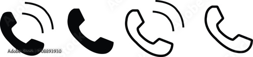 black and white background set of phone 