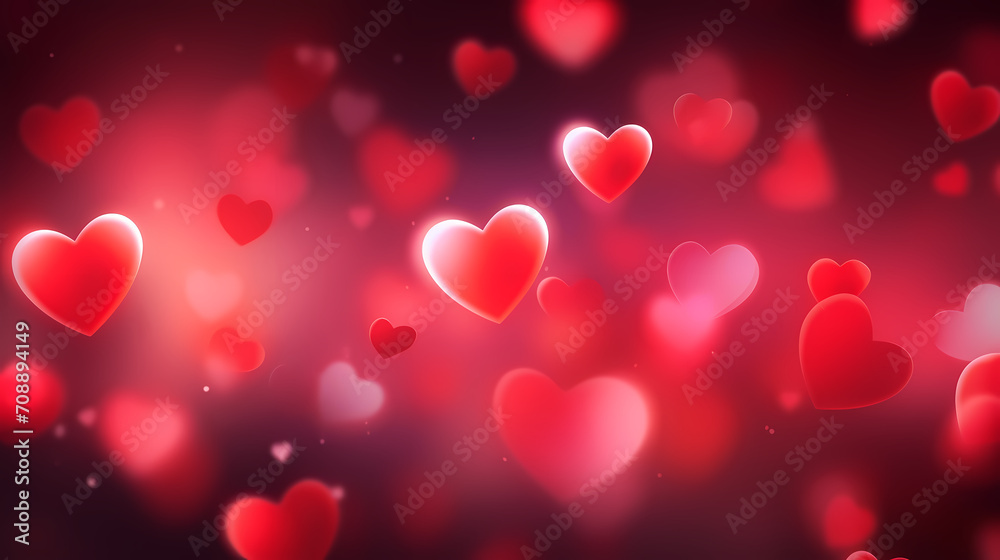 Vibrant Valentine's Day background, hearts background