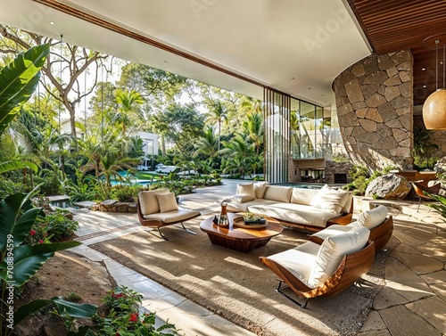 Modern house with sliding d...