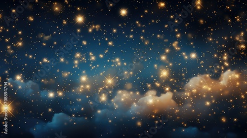 celestial golden stars background illustration shimmer sparkle  radiant luminous  celestial celestial celestial golden stars background