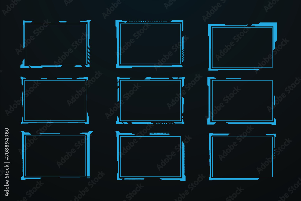 abstract sci fi frame template layout design concept background. vector illustration