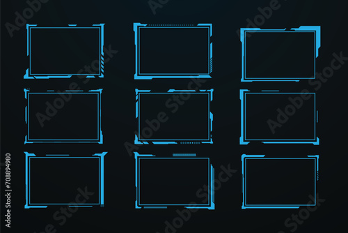 abstract sci fi frame template layout design concept background. vector illustration