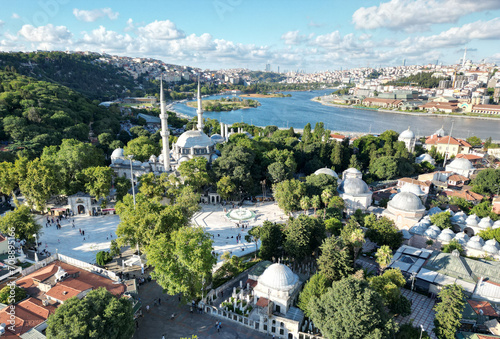 Eyüpsultan Mosque Drone View, Istanbul - Eyüpsultan