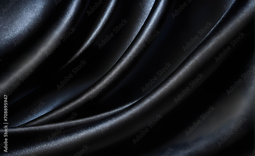 Abstract background luxury cloth or liquid wave or wavy folds of grunge black silk texture satin velvet material or luxurious background or elegant wallpaper design. Generative AI Abstract background luxury cloth or liquid wave or wavy folds of grunge black silk texture satin velvet material or luxurious background or elegant wallpaper design. Generative AI