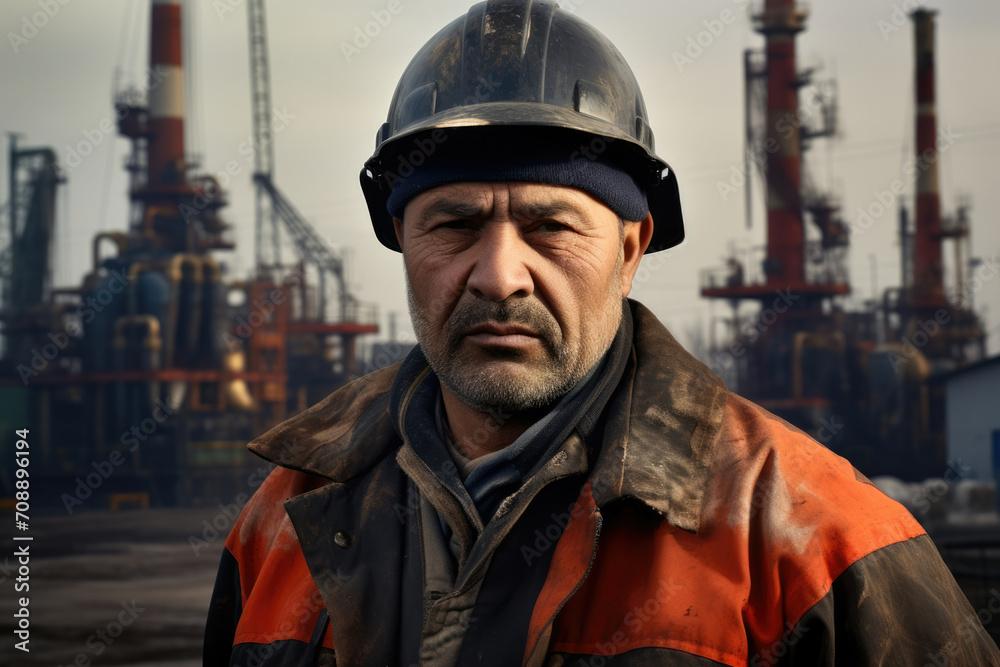 Obraz premium Male working occupation industrial safety hardhat engineer men portrait adult person helmet